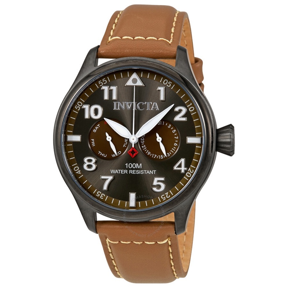 Invicta men’s I-force Brown Leather Quartz Dress Watch